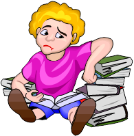 Child with books