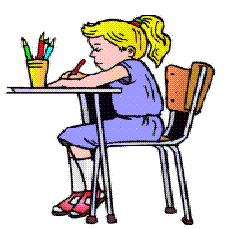 Girl at desk