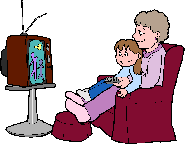 clipart girl watching tv - photo #16